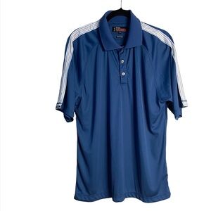 PGA Tour Mens Short Sleeves Blue Polo Shirt Large